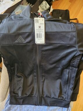 adidas Black Lightweight Full-Zip Track Jacket